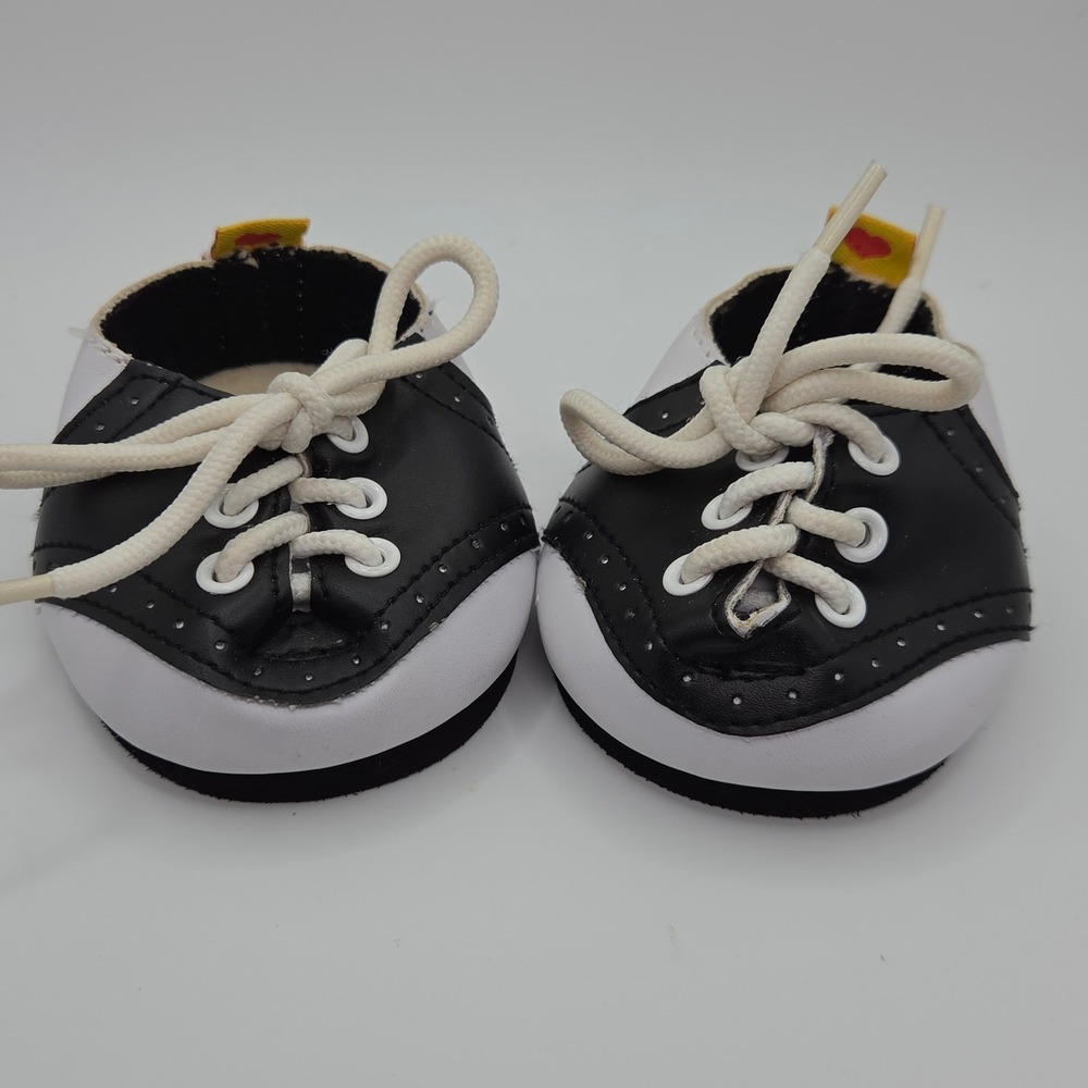 Build-A-Bear Workshop Black White Saddle Shoes Plush Toy Accessory Oxfords